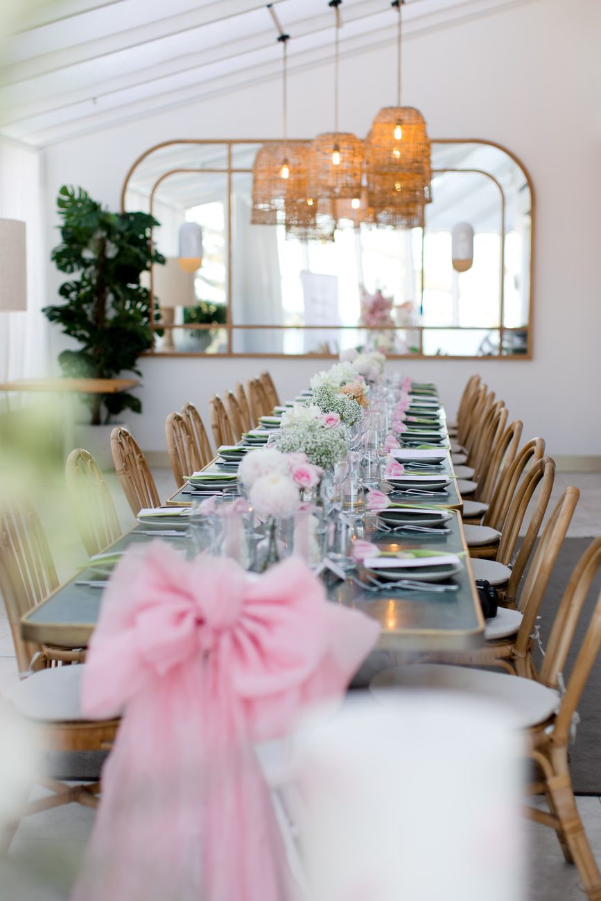 Elegant styled tablescape with florals